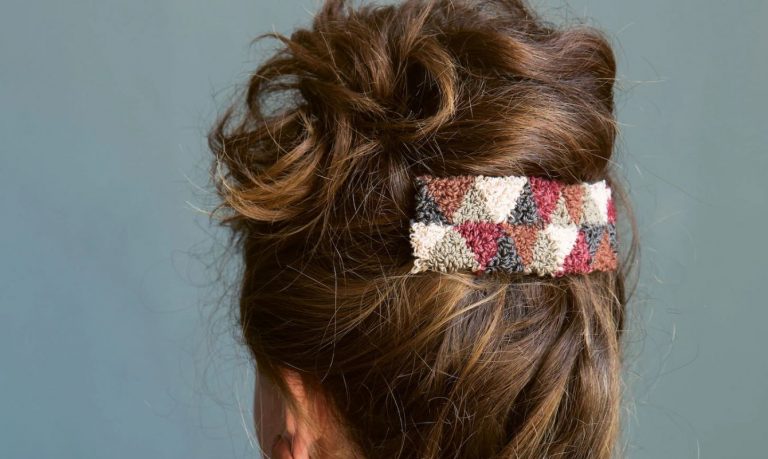 Updo Barette Make a Punch Needle Barrette and Rock Your Updo | Craftsy