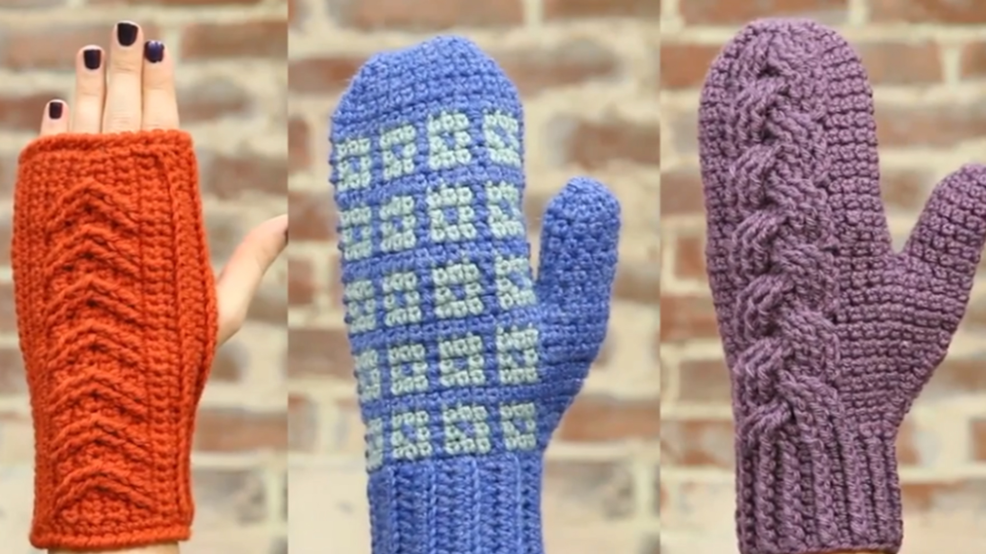 Easy Fingerless Gloves - Free Crochet Pattern and Video - You Should Craft