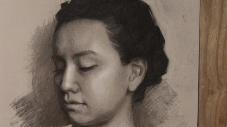 1930's Original Pastel Female Portrait Drawing Signed Vintage Frame |  Chairish