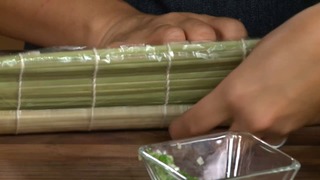 Rolling Japanese Sushi Rolls