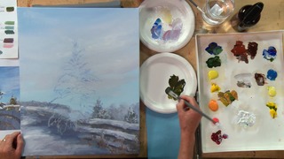 Winter: Painting Trees Under Snow