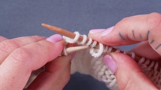 Working Knit Stitches With Combination Purl