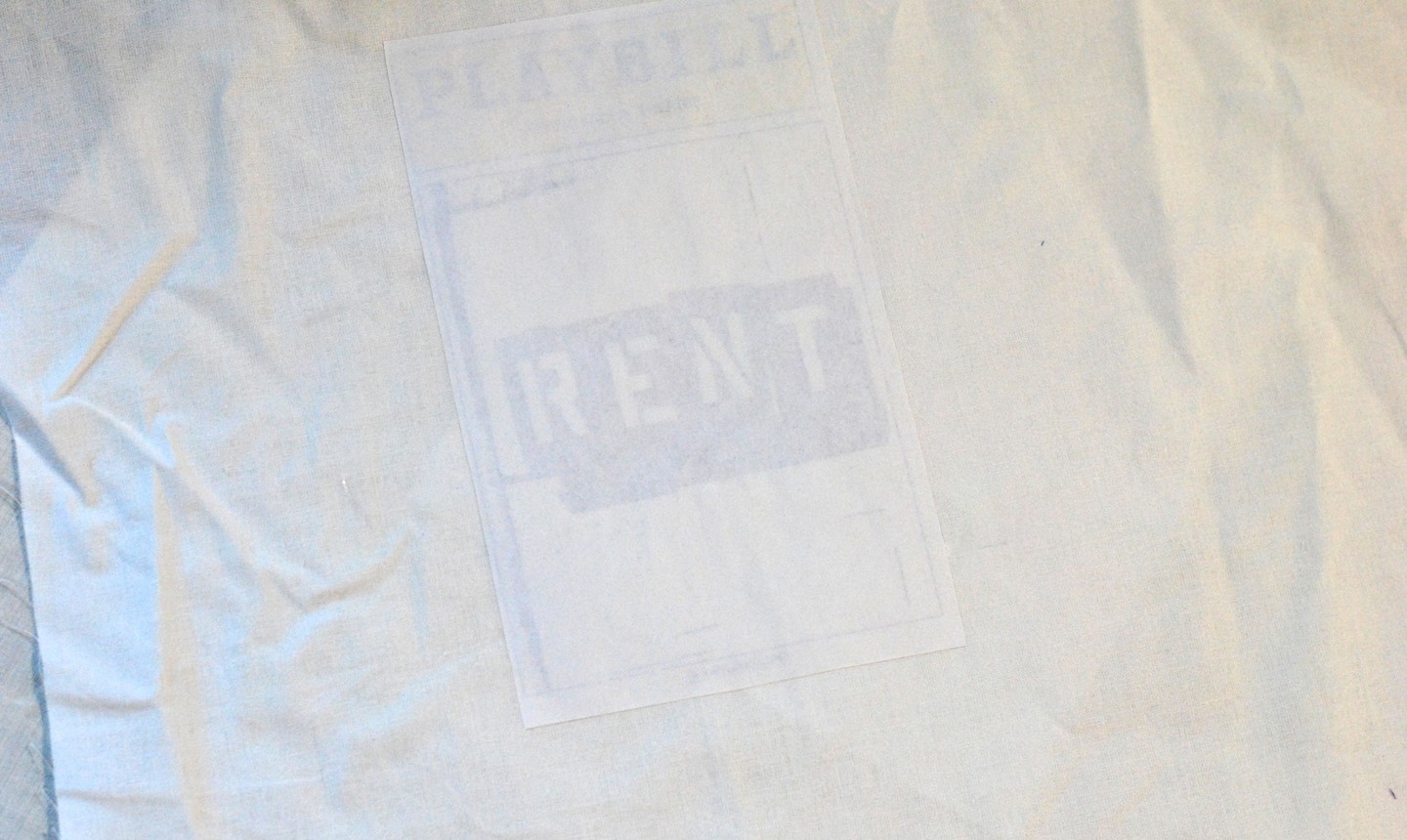 Rent playbill on a t-shirt