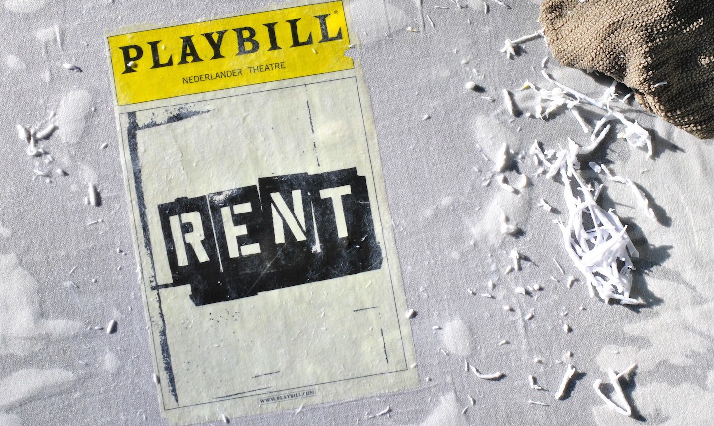 Playbill with paper rubbed off