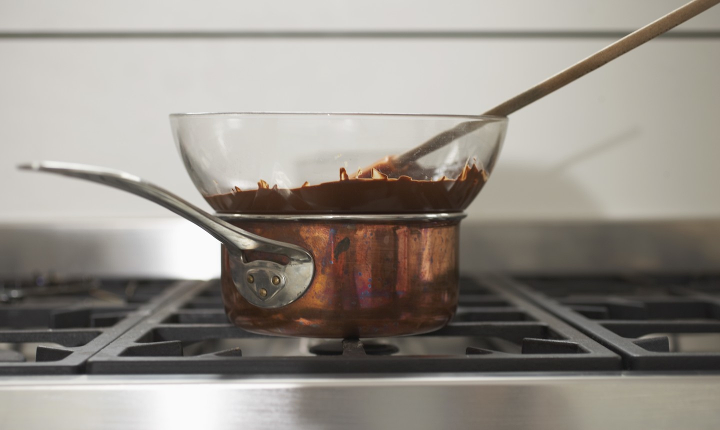 Melting chocolate on stove