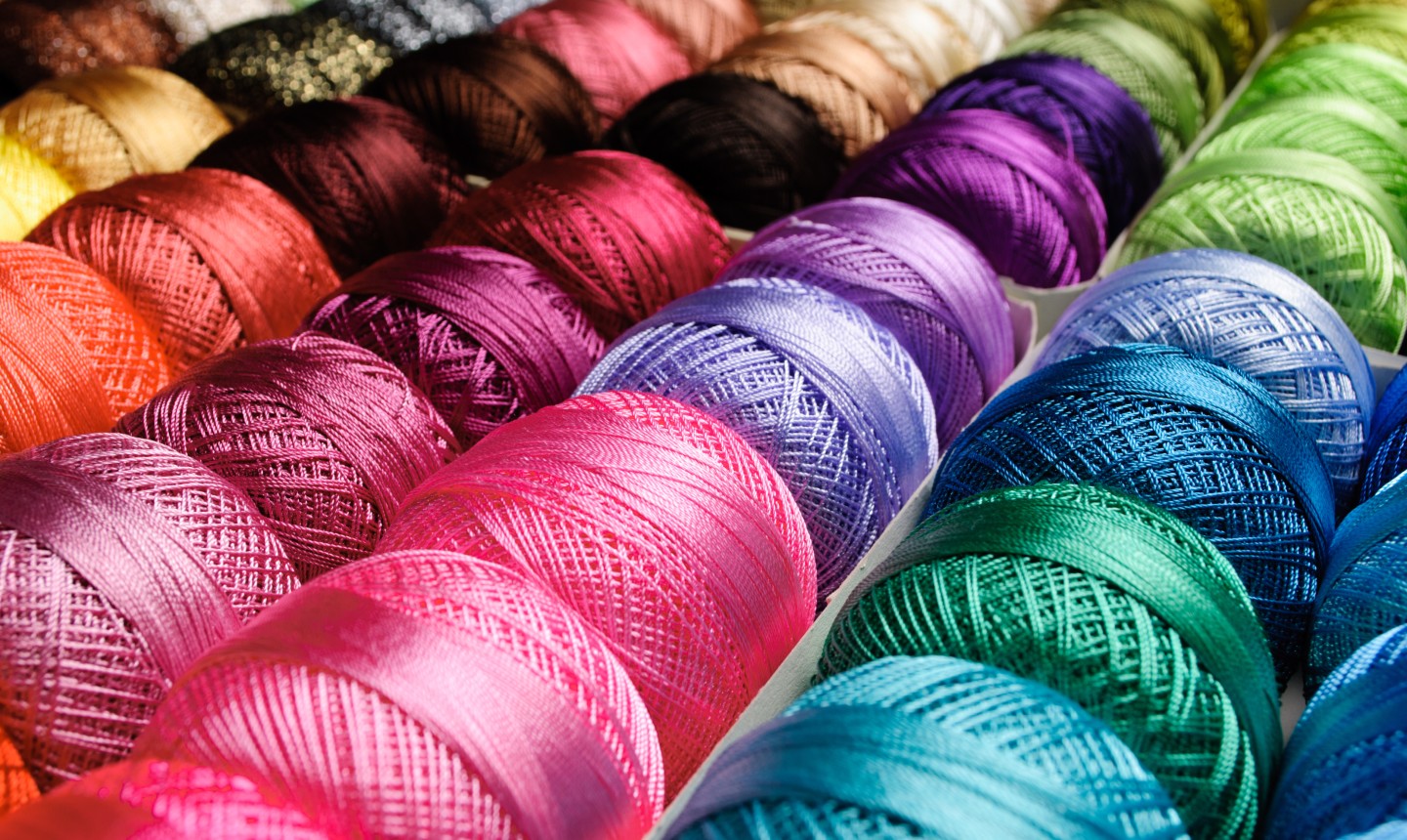 multiple colors of silk thread