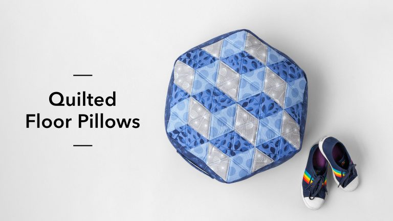 Quilted floor pillow