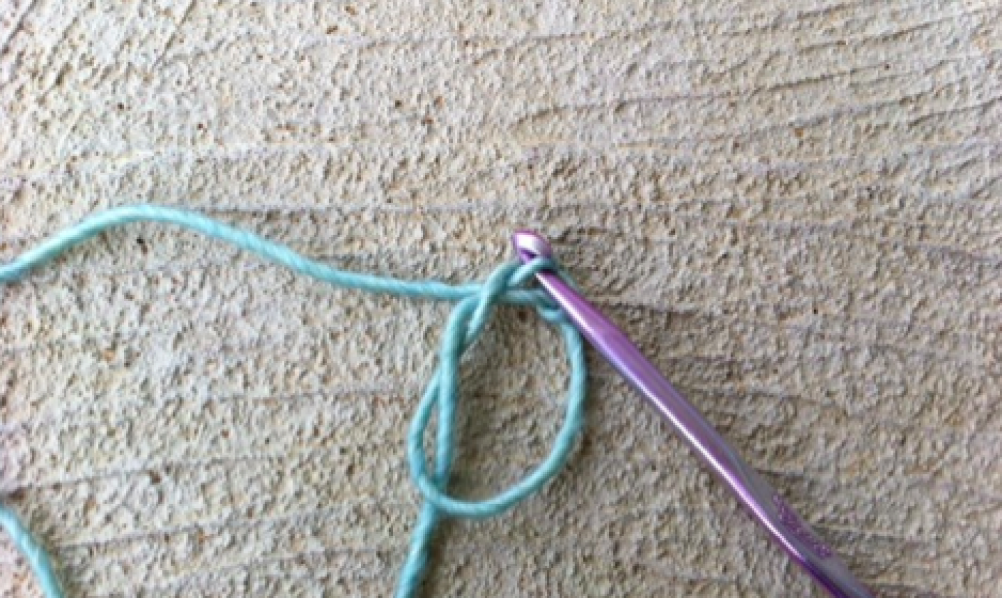 Start of round stitch