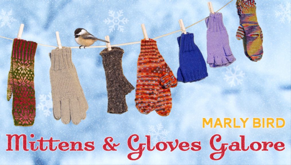 Mittens and gloves hanging on a line