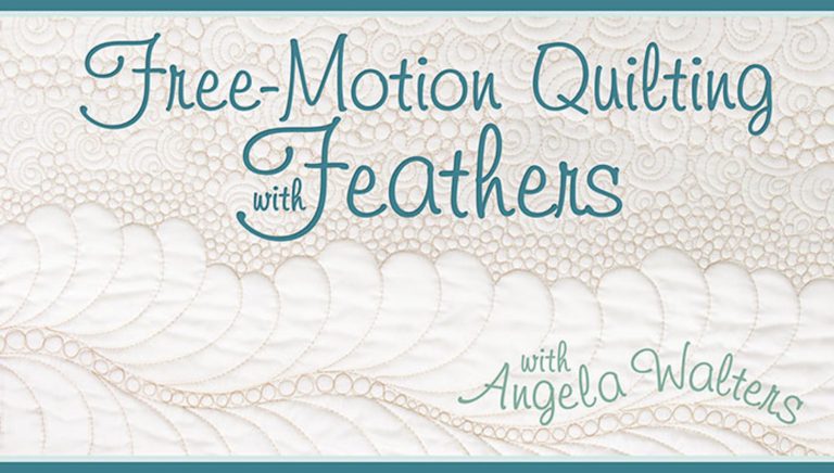 Free-motion quilting with feathers