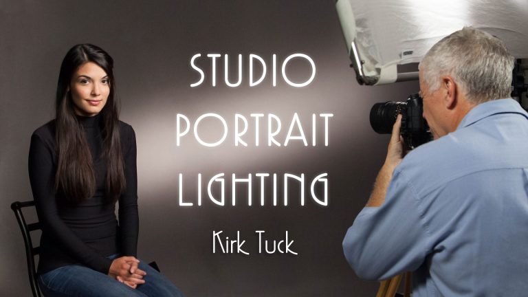 Taking a portrait with studio lighting