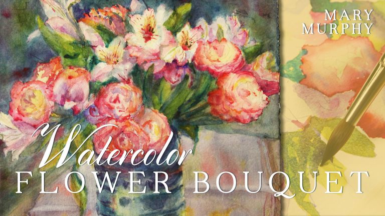 Watercolor bouquet painting
