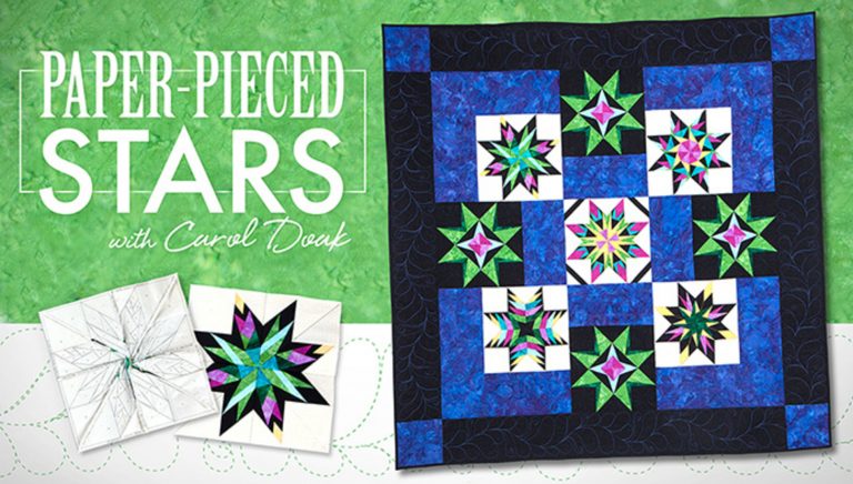 Pieced paper star quilt