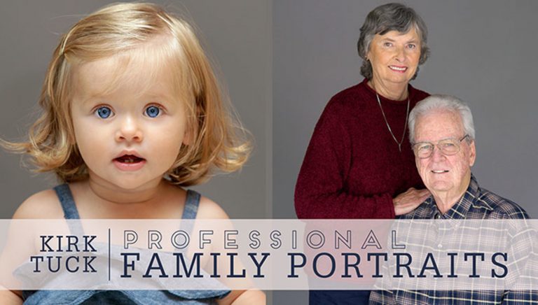 Portraits of a little girl and an older couple