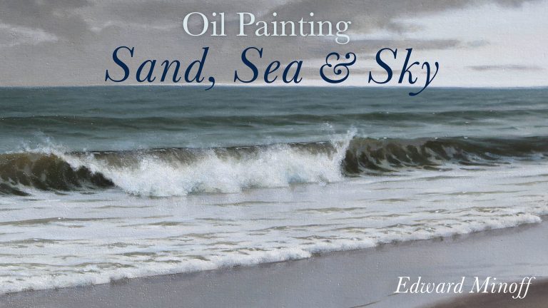 Oil painting of a sea