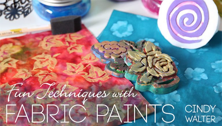 Fabric paints and stamps