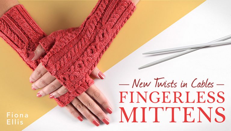 Red fingerless mittens