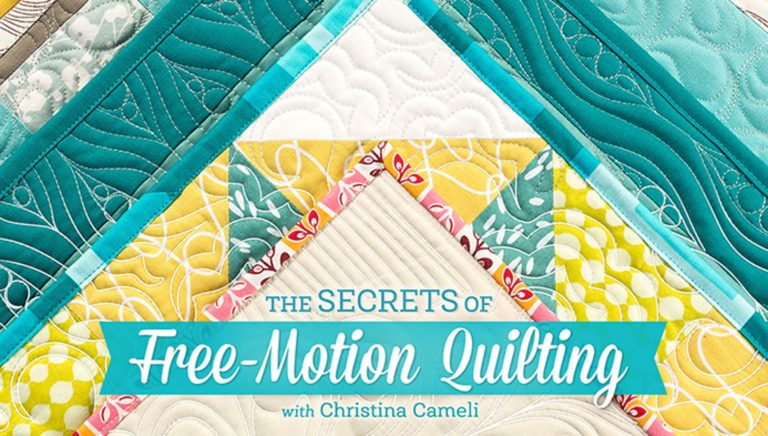 Free-motion quilting example