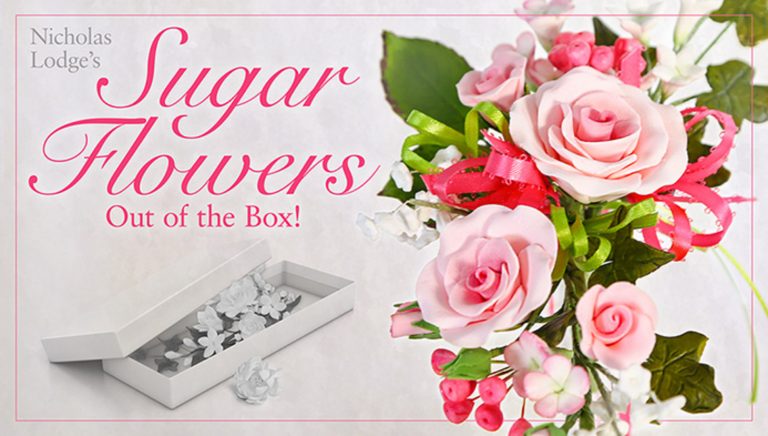 Pink sugar flowers