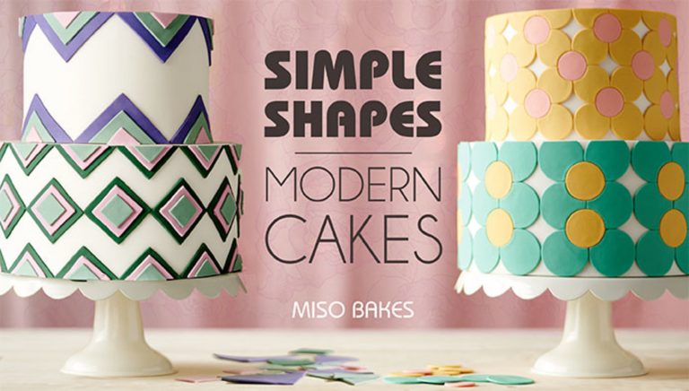 Modern cake decorations with shapes