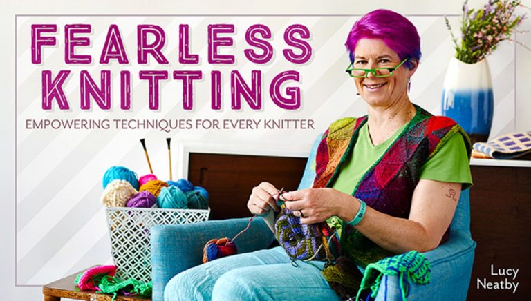 Person in a chair knitting