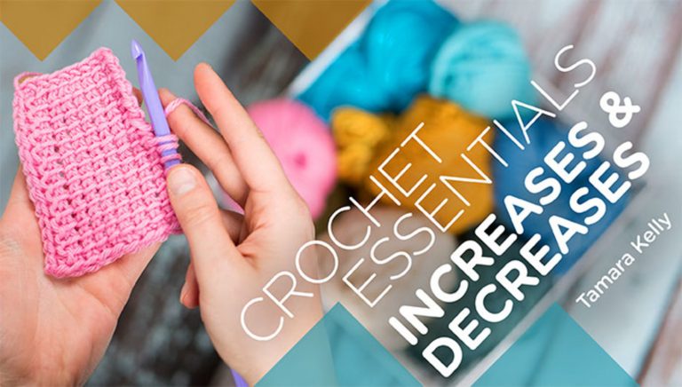 Crocheting with pink yarn