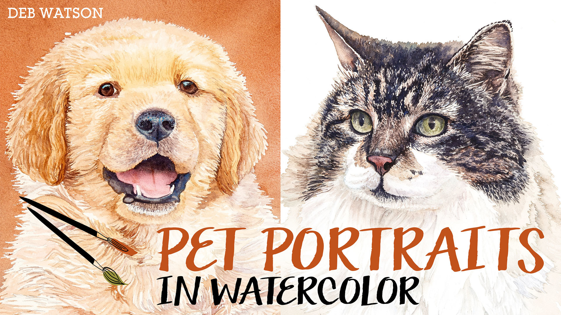 Pet Portraits in Watercolor Ad