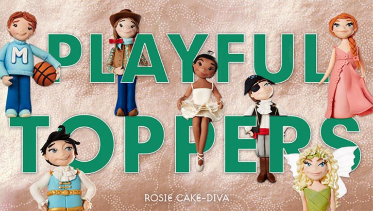 Playful person cake toppers