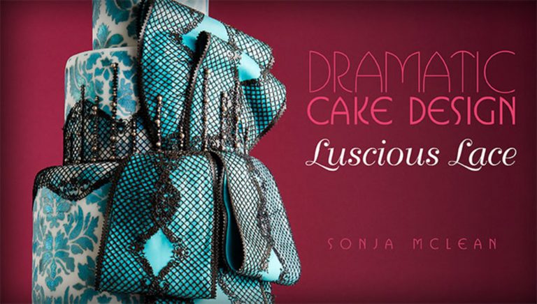 Dramatic lace cake design