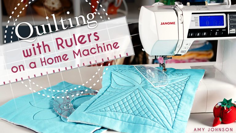 Quilting at a machine