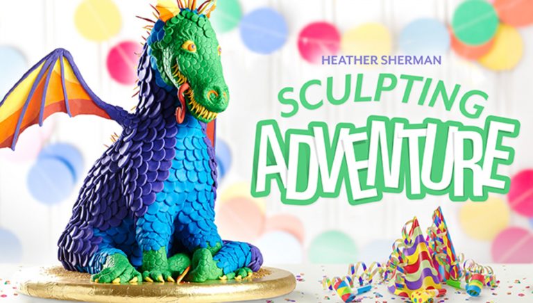 Dragon sculpted cake