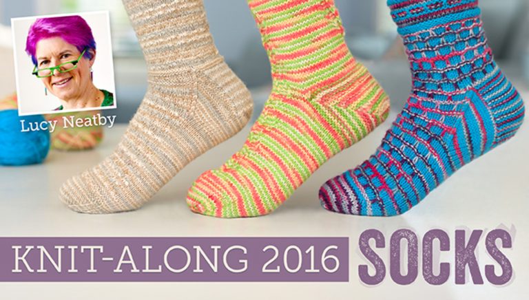 Colorful striped knit socks