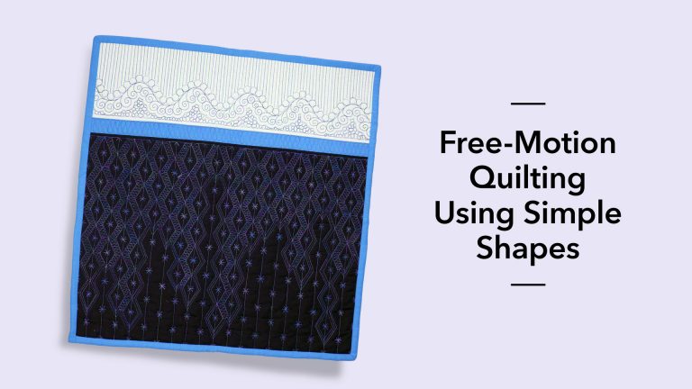 Free motion quilt square