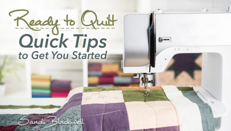 Sewing a quilt