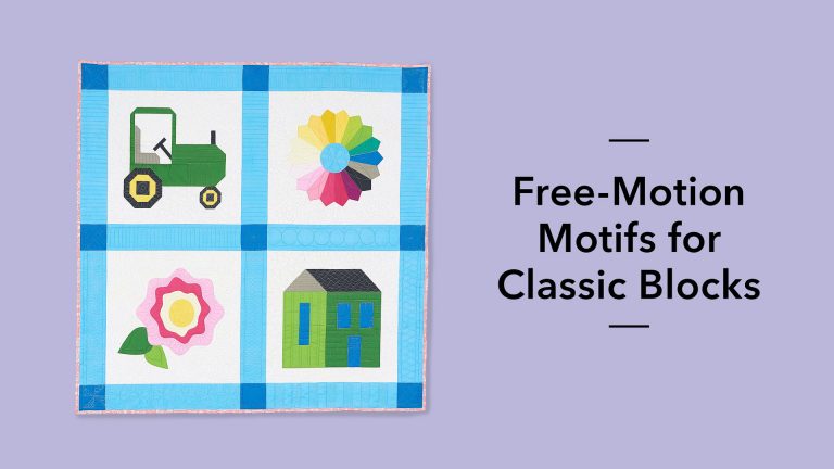 Free motion quilt blocks