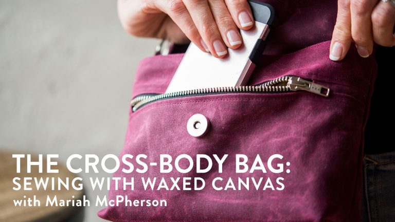 Cross body waxed canvas bag