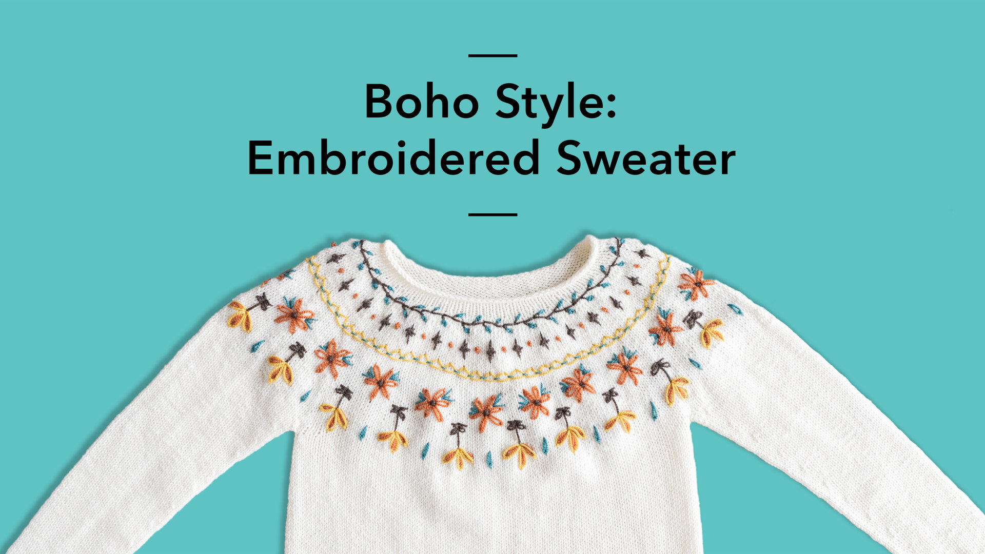 Boho Style: Embroidered Sweater | Craftsy | www.craftsy.com