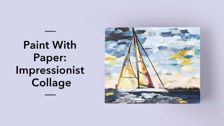 Sailboat painting with paper