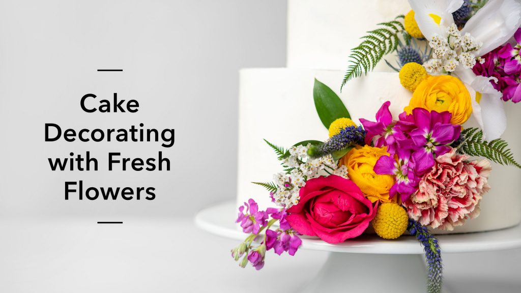 Cake decorated with flowers