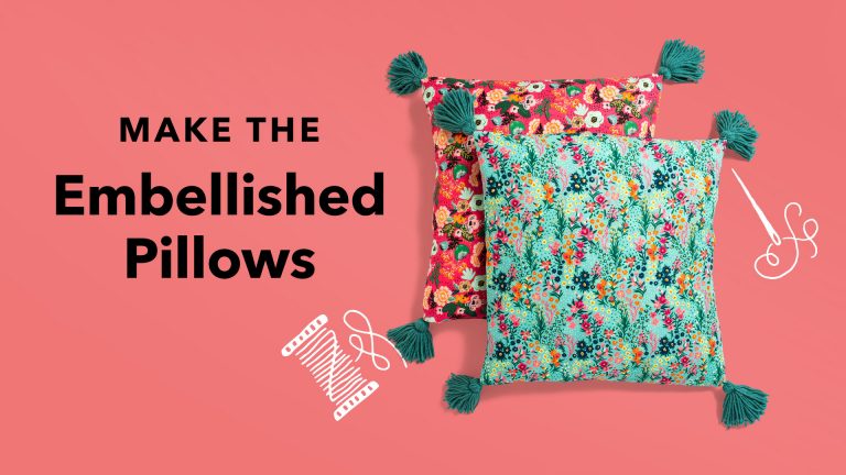 Embellished throw pillows