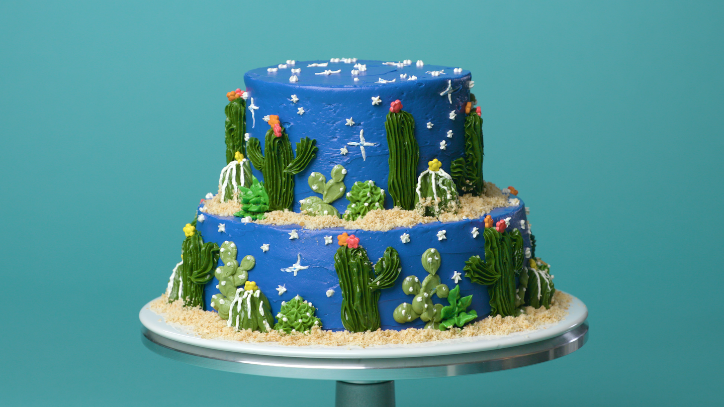 Enjoy Dessert With a Prickly Cactus Cake