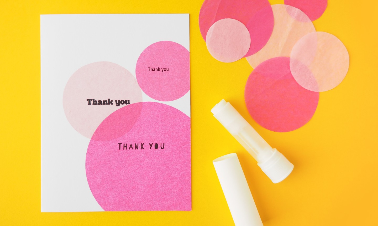 Card with circle tissues