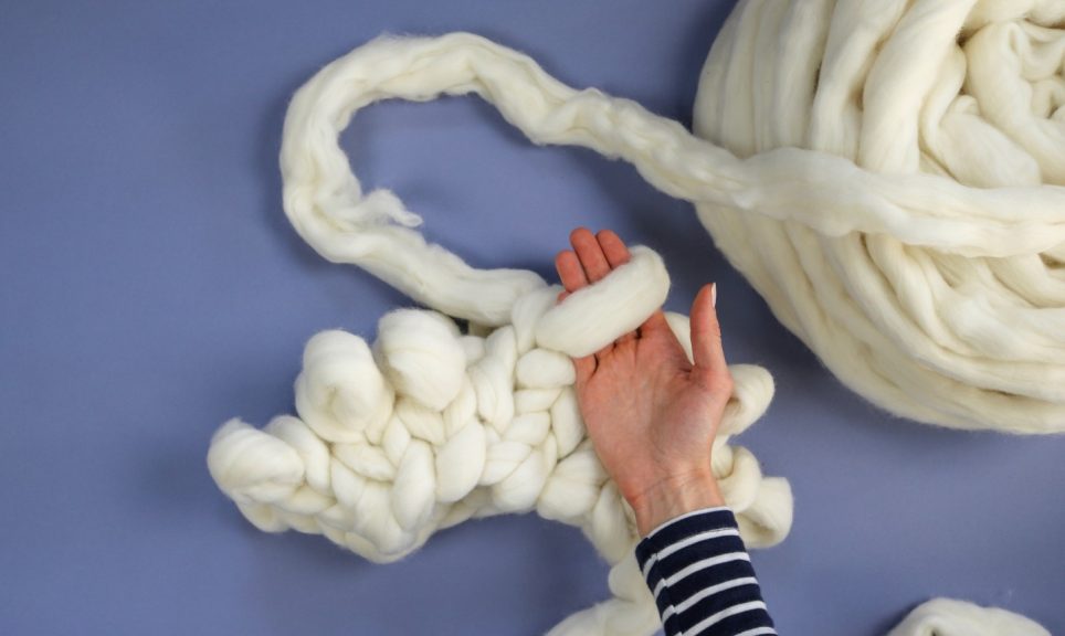 Hand Knit a Giant Yarn Throw Pillow l Craftsy