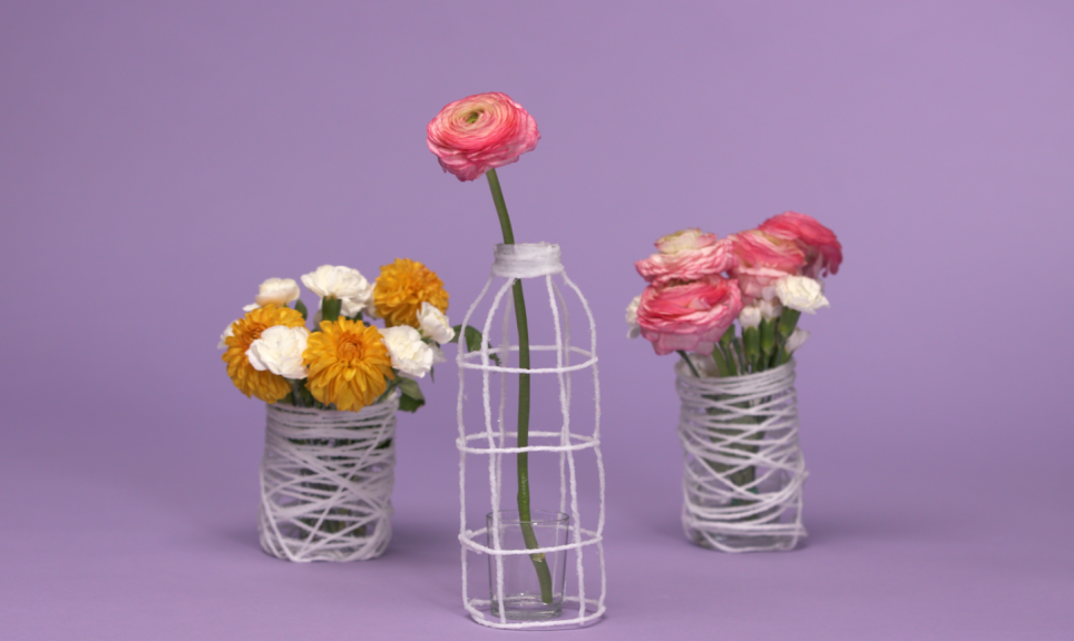 Make a Flower Vase Using All Your Yarn Scraps Craftsy