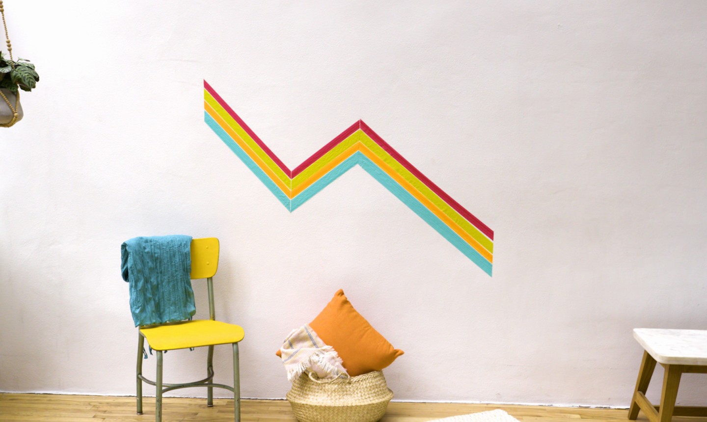 Wake Up Plain Walls With Colorful Washi Tape