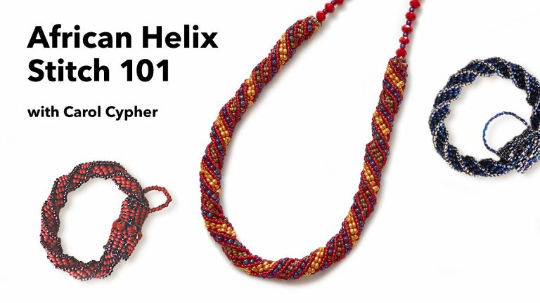 African Helix Stitch Jewelry Examples