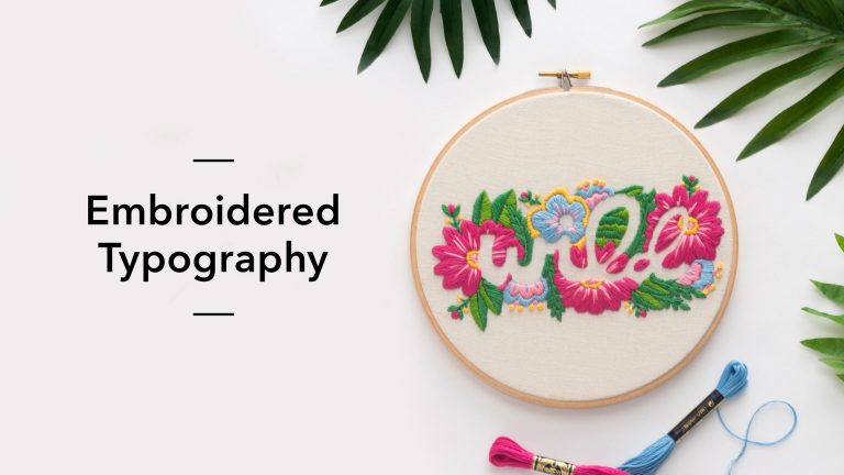 Embroidered Typography