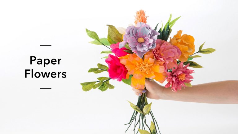 Bouquet of paper flowers