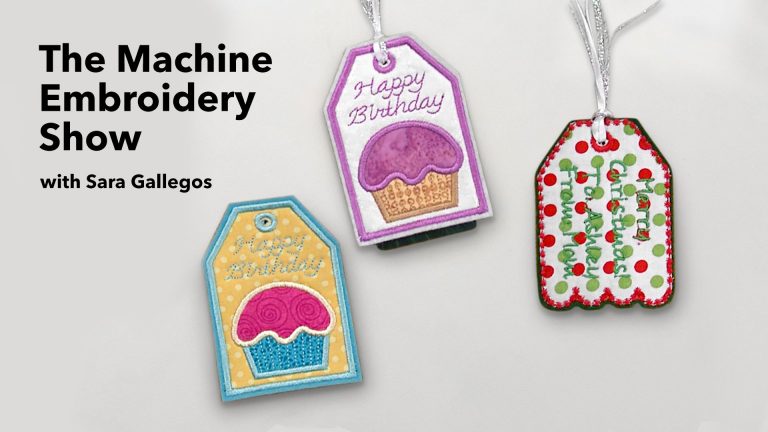 Machine embroidery tags