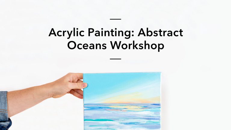 Acrylic abstract ocean painting